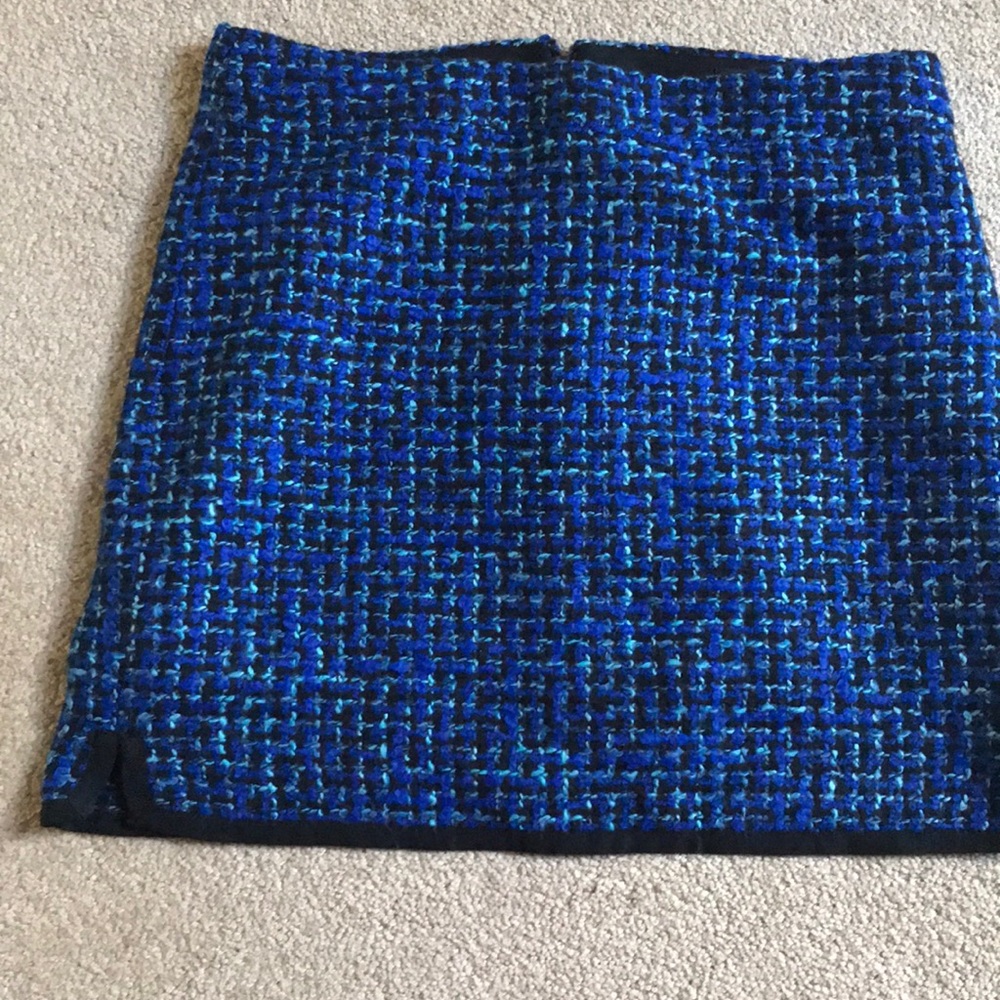 Blue and Black tweed skirt. JCrew size 4.